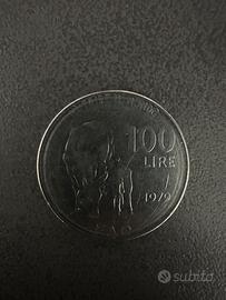 100 lire fao 1979 testa rovesciata