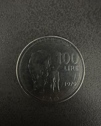 100 lire fao 1979 testa rovesciata