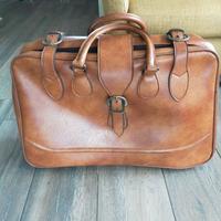 Valigia borsa vintage in cuoio/pelle anni 60/70