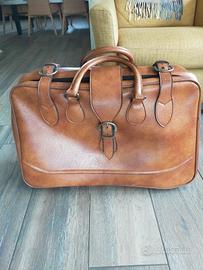 Valigia borsa vintage in cuoio/pelle anni 60/70