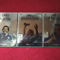 3 Dvd I Miti del Calcio Maradona Platini Baggio
