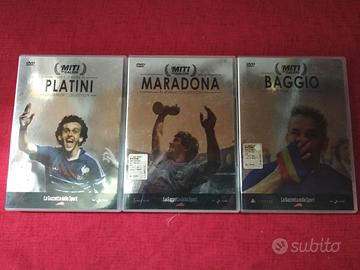 3 Dvd I Miti del Calcio Maradona Platini Baggio