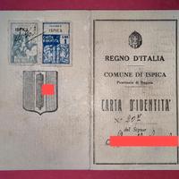 Carta d'identità del Regno d'Italia 1940 - XVIII