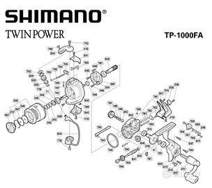 SHIMANO twinpower fa 1000 x ricambi