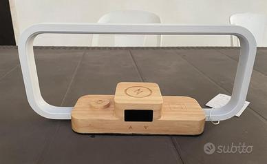 Lampada da Comodino LED in Legno 3-in-1