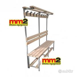 panca spogliatoio GATEPRO 200cm appendi abiti