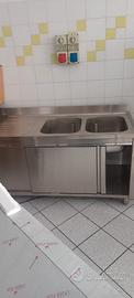 lavatoio in acciaio inox a doppia vasca 