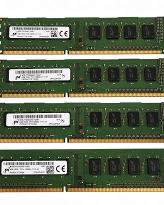 Moduli RAM DDR3 / DDR3L 1600MHz Micron PC Fisso