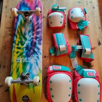 Tavola da skate skateboard e protezioni