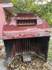 Camino da incasso con piano in marmo