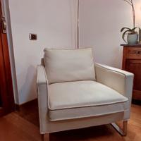 poltrona Mellby ikea pelle bianco