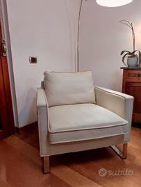 poltrona Mellby ikea pelle bianco