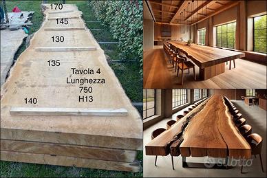 Tavolo in legno massello cedro del Libano 