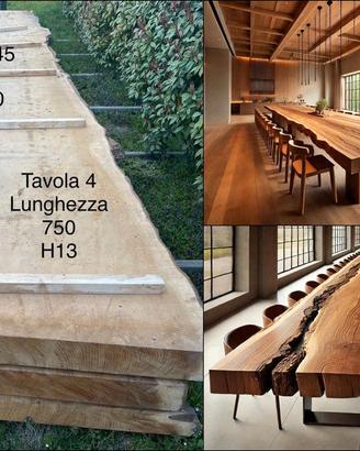 Tavolo in legno massello cedro del Libano