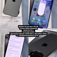 iPhone 16 pro max 256gb - black titanium