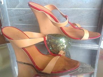 Pollini sandalo con zeppa