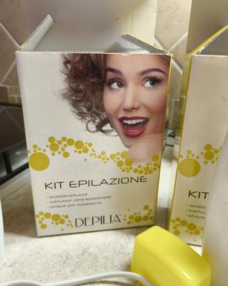 Kit di depilazione con 3 ricariche nuove e strisce