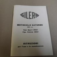 LIBRETTO USO E MANUTENZIONE GILERA SATURNO 500 cc