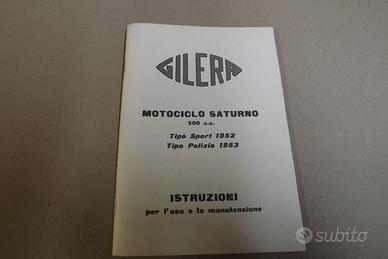 LIBRETTO USO E MANUTENZIONE GILERA SATURNO 500 cc