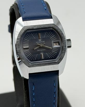 berios watch vintage new nos blue 25mm