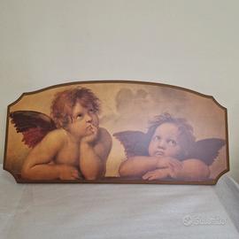 Quadro con angioletti  "certificato e valutato.".