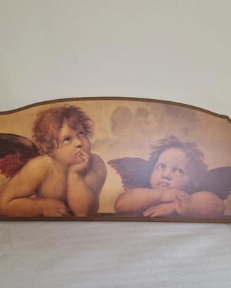 Quadro con angioletti  "certificato e valutato.".