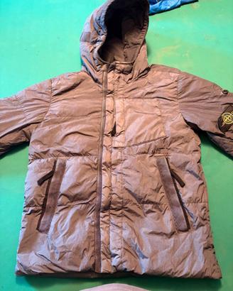 Piumino Stone Island Junior taglia 10 anni grigio