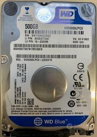 Hard disk western digital 2,5" 500gb sata3