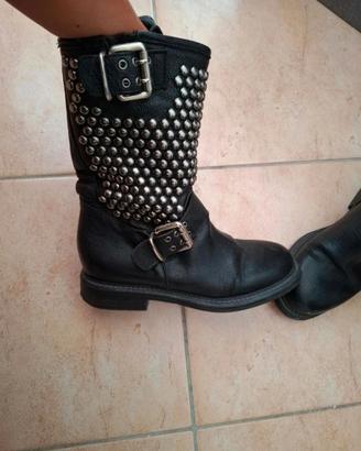 Biker in pelle