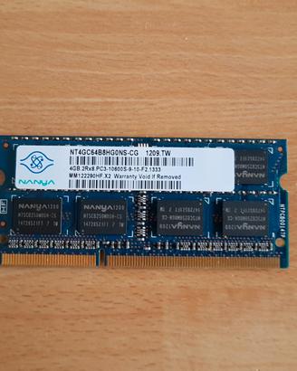Ram per notebook (diversi tagli)