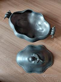 Centro tavola in peltro