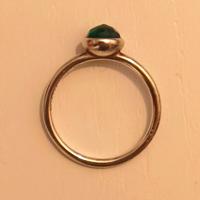 Anello Pandora Goccia Maggio Verde Argento