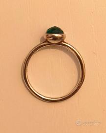 Anello Pandora Goccia Maggio Verde Argento