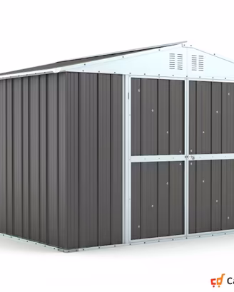 Box capanno giardino Acciaio 327x269 grigio scuro