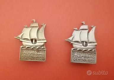 2 Spille da bavero Celebrazioni Colombiane 1951