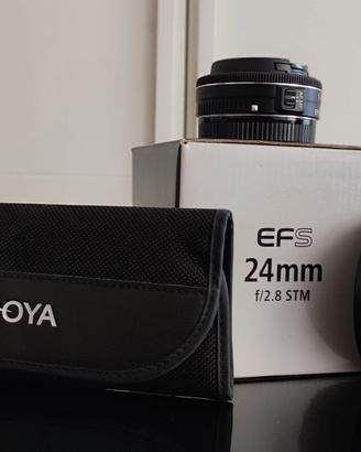 Canon EF-S 24mm f/2.8 STM (pancake) + kit filtri