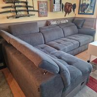 Divano con Penisola Grigio Scuro – Come Nuovo (280