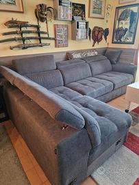 Divano con Penisola Grigio Scuro – Come Nuovo (280