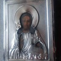Antica Icona Arte Sacra dell'Ottocento in argento