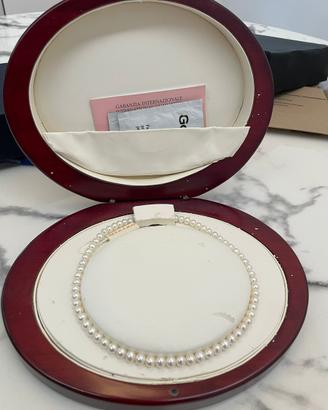 Collana di perle con chiusura in oro