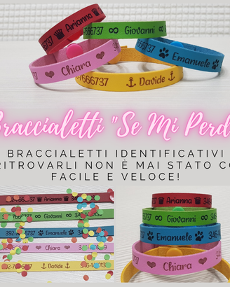 Braccialetti antismarrimento Se Mi Perdo per bimbi