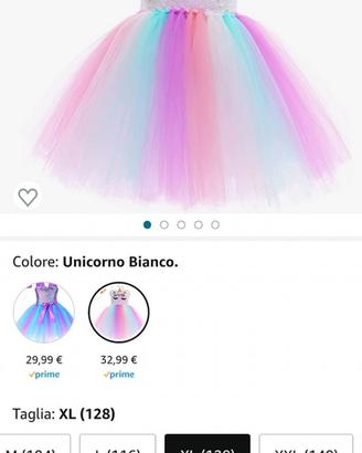 Abito unicorno compreso di cerchietto e ali