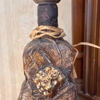 Bottiglia in vetro decorata