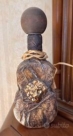 Bottiglia in vetro decorata