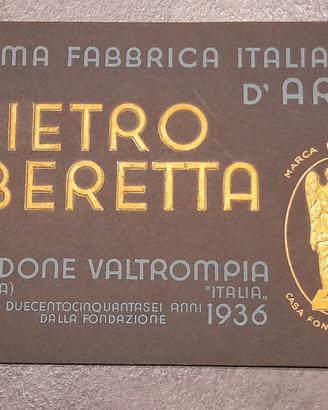 LISTINO RIVENDITORI N. 81 PIETRO BERETTA 1936 RARO