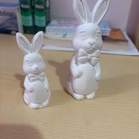 Coniglietti decodativi in ceramica