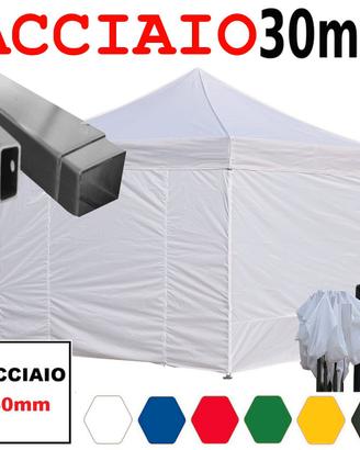 Gazebo 3x3 pieghevole portatile tendone feste PVC