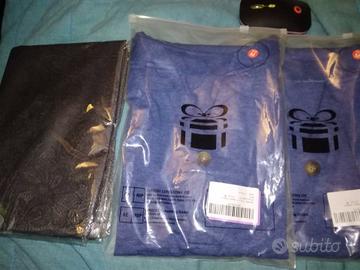 2 Magliette Manica Corta-Sciarpa in stile Pashmina