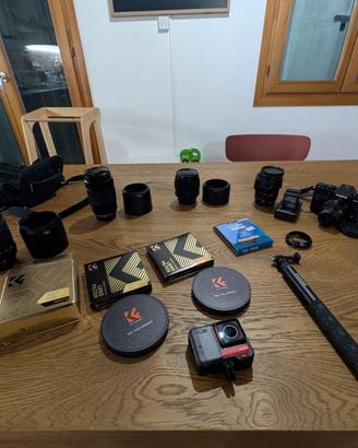 FUJI Xt30 II -obiettivi -accessori- insta360one rs