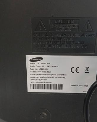 tv sansung 22 pollici